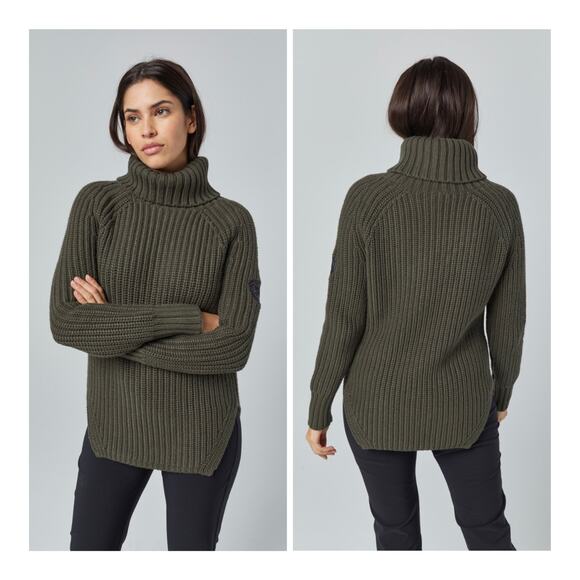 Alp N Rock Simone Chunky Ribbed Knit Fisherman Cozy Turtleneck Sweater - Medium - Picture 1 of 14